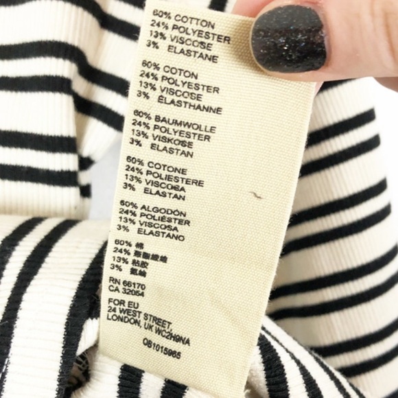 New With Tag Women’s Free People Sunday Afternoon Striped Cutout Top Ivory Shirt - Picture 15 of 16